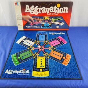VINTAGE Aggravation COMPLETE Milton Bradley 1989 Marble Race Family Xtra Marbles